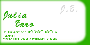 julia baro business card
